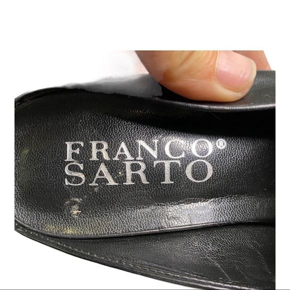 Franco Sarto leopard print leather heeled mule 7.5 - Picture 5 of 7